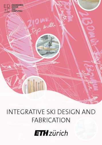 Cover Booklet 2018 Integrative Ski Building Workshop 