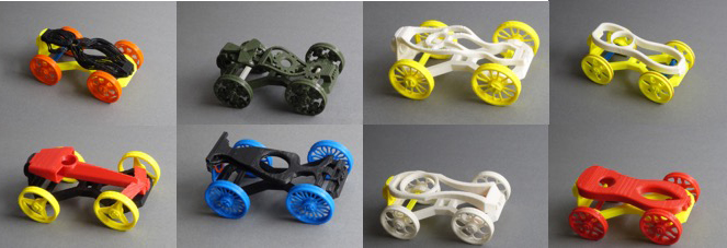 Enlarged view: Winners of the model car design competition